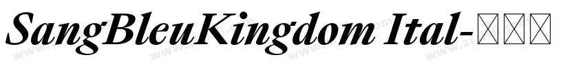 SangBleuKingdom Ital字体转换